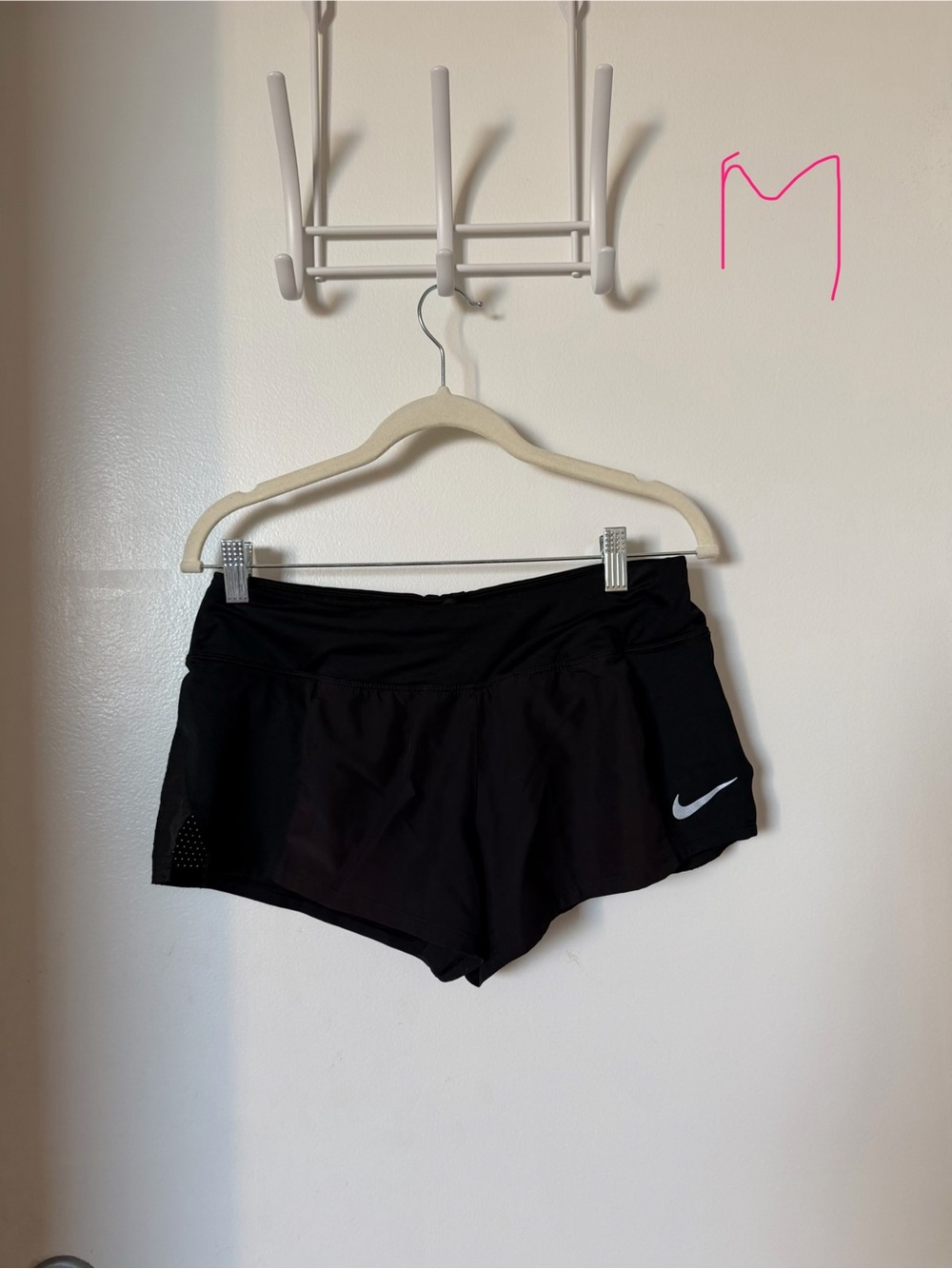 Nike Black Women's Athletic Shorts with Reflective Swoosh